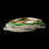 Elegance by Carbonneau B-8810-G-Green Golden Studded Bohemian Wrap Bracelet with Green Rhinestone Adornment 8810