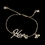 Elegance by Carbonneau B-8826-G-Clear Gold Clear Script "Hope" Bracelet 8826