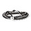 Elegance by Carbonneau B-8831-S-Black Silver Black Wrap Fashion Bracelet 8831