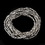 Elegance by Carbonneau B-8864-Silver Silver 9 Strand Elastic Bracelet 8864