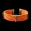 Elegance by Carbonneau B-8865-G-Orange Gold Orange Coral Rhinestone Designer Inspired Open Cuff Bangle Bracelet 8865