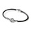 Elegance by Carbonneau B-8874-B-Clear Black Clear CZ Accented Cable Bangle Bracelet 8874
