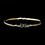 Elegance by Carbonneau B-8875-G-Clear Gold Clear CZ Crystal Hug Cable Bangle Bracelet 8875