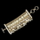 Elegance by Carbonneau B-8881-G-Clear Gold Austrian Crystal & Rhinestone Toggle Bracelet 8881