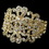 Elegance by Carbonneau B-910-LG-CL Light Gold Clear Rhinestone Heart Cuff Bracelet
