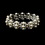 Elegance by Carbonneau B-923-S-Ivory Stretch Silver Ivory Bracelet B 923