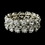 Elegance by Carbonneau B-9236-AS-Clear Antique Silver Clear Crystal Stretch Cuff Bridal Bracelet 9236