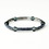 Elegance by Carbonneau B-9246-H-Navy Hematite Silver Navy Austrian Crystal Bridal Stretch Bracelet 9246