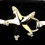 Elegance by Carbonneau B-9257-SG-Clear Silver & Gold Clear CZ Crystal Beach Starfish Bangle Bracelet 9257