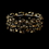 Elegance by Carbonneau B-930-Brown Leaf Design Gold Brown Wedding Crystal Bracelet B 930