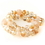 Elegance by Carbonneau B-9507-S-Peach Peach Faceted Glass Stretch Bracelet 9507