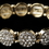 Elegance by Carbonneau B-9623-G-CL Gold Clear Rhinestone Circle Stretch Bracelet