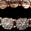 Elegance by Carbonneau B-9623-RG-CL Rose Gold Clear Rhinestone Circle Stretch Bracelet