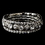 Elegance by Carbonneau B-963-Silver-Clear Silver Clear Multi Stretch Rhinestone Bracelet 963