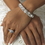Elegance by Carbonneau B-964-Silver-Clear Silver Clear Stretch Crystal Rhinestone Bracelet B 964