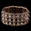 Elegance by Carbonneau B-9642-RG Rose Gold Rhinestone Stretch Bracelet