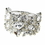 Elegance by Carbonneau B-9676-S-Clear Silver Clear Czech Stone Bangle Bracelet 9676