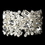Elegance by Carbonneau B-9676-S-Clear Silver Clear Czech Stone Bangle Bracelet 9676