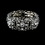 Elegance by Carbonneau B-968-Silver-Clear Silver Clear Crystal Stretch Vintage Bracelet B 968