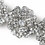 Elegance by Carbonneau Barrette-70965-AS-Clear Antique Silver Clear Rhinestone Encrusted Flower Barrette 70965
