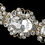 Elegance by Carbonneau Barrette-70991-LG-IV Light Gold Ivory Pearl & Rhinestone Flower Barrette
