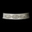 Elegance by Carbonneau Belt-107-Ivory Modern Silver-Plated Rhinestone Flowers on Ribbon Sash Belt 107