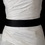 Elegance by Carbonneau Belt-41-Black * Black Bridal Plain Sash Belt 41
