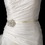 Elegance by Carbonneau Belt-Brooch-138 Wedding Sash Bridal Belt with Silver Crystal Vintage Floral Brooch 138