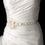 Elegance by Carbonneau Belt-HP-8531-Silver-Ivory Silver Accented White Ribbon Belt or Headband 8531 with Feathers