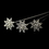 Elegance by Carbonneau BQ-103-Silver-Clear Silver Clear Crystal Bouquet Jewelry BQ 103 (Set of 3)