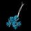 Elegance by Carbonneau BQ-4937-Turquoise Bouquet Favor Turquoise Flower Accents BQ 4937 (Set of 6), Price/Set