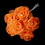 Elegance by Carbonneau BQ-7016-Orange Orange Flower Bunch 7016