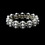 Elegance by Carbonneau Bracelet-B-923silverwhite Stretch Silver White Bracelet B 923