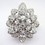 Elegance by Carbonneau Brooch-1001-AS-Clear Rhodium Silver Clear Vintage Bridal Brooch 1001