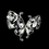 Elegance by Carbonneau Brooch-111-AS-Clear Antique Silver Clear Rhinestone Butterfly Brooch 111
