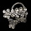 Elegance by Carbonneau Brooch-135-AS-Clear * Antique Silver Clear Rhinestone Flower Basket Pin Brooch 135