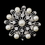 Elegance by Carbonneau Brooch-144-S-Ivory Silver Ivory Pearl Brooch 144