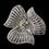 Elegance by Carbonneau Brooch-168-AS-Clear Antique Silver Rhinestone Flower Brooch 168