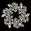 Elegance by Carbonneau Brooch-19-AS-Clear Elegant Vintage Crystal Bridal Pin for Hair or Gown Brooch 19 Antique Silver Rhinestone