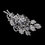 Elegance by Carbonneau Brooch-226-AS-Clear Antique Silver Clear Rhinestone Bouquet Brooch 226
