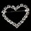 Elegance by Carbonneau Brooch-30022-S-Clear Brooch 30022 Silver Rhinestone Heart