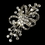 Elegance by Carbonneau Brooch-3161-AS-Clear Elegant Rhinestone Vintage Bridal Bouquet Brooch 3161 Antique Silver