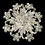 Elegance by Carbonneau Brooch-3166-S-Clear Magnificent Silver Rhinestone Floral Crystal Brooch 3166