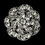 Elegance by Carbonneau Brooch-37-AS-Clear Vintage Antique Silver and Rhinestone Bridal Brooch 37