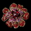 Elegance by Carbonneau Brooch-8779-G-Red Gold Two Tone Red AB Flower Brooch 8779