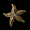 Elegance by Carbonneau Brooch-88-G-Topaz Gold Topaz Aurora Borealis Rinestone Starfish Brooch 88