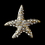 Elegance by Carbonneau Brooch-93-G-Clear Gold Clear Rhinestone Starfish Brooch 93