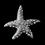 Elegance by Carbonneau Brooch-93-AS-Clear Antique Silver Clear Rhinestone Starfish Brooch 93