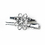 Elegance by Carbonneau Brooch-Clip-S-Clear Silver Clear Floral Brooch Clip Component