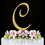 Elegance by Carbonneau C-Sparkle-Gold Sparkle ~ Swarovski Crystal Wedding Cake Topper ~ Gold Letter C